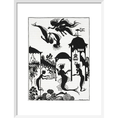 The Little Mermaid print in white frame