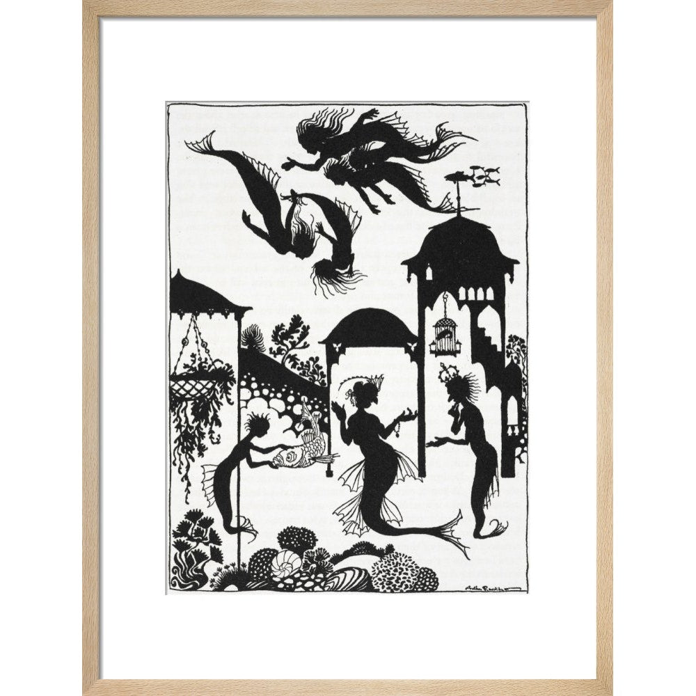 The Little Mermaid print in natural frame