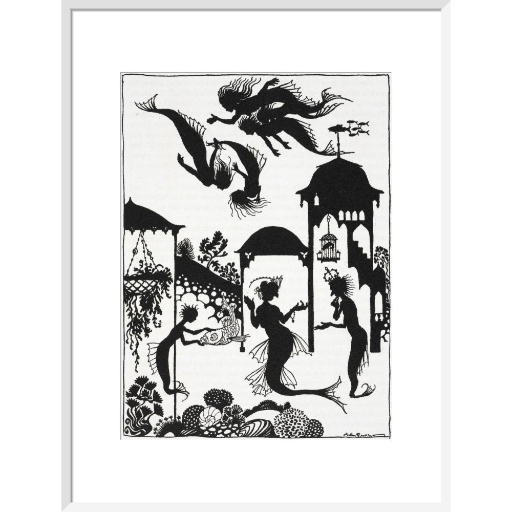 The Little Mermaid print in white frame