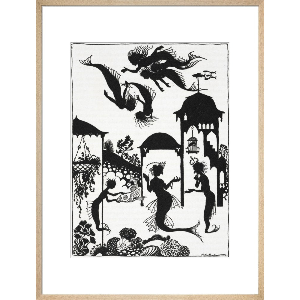 The Little Mermaid print in natural frame