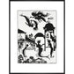 The Little Mermaid print in black frame