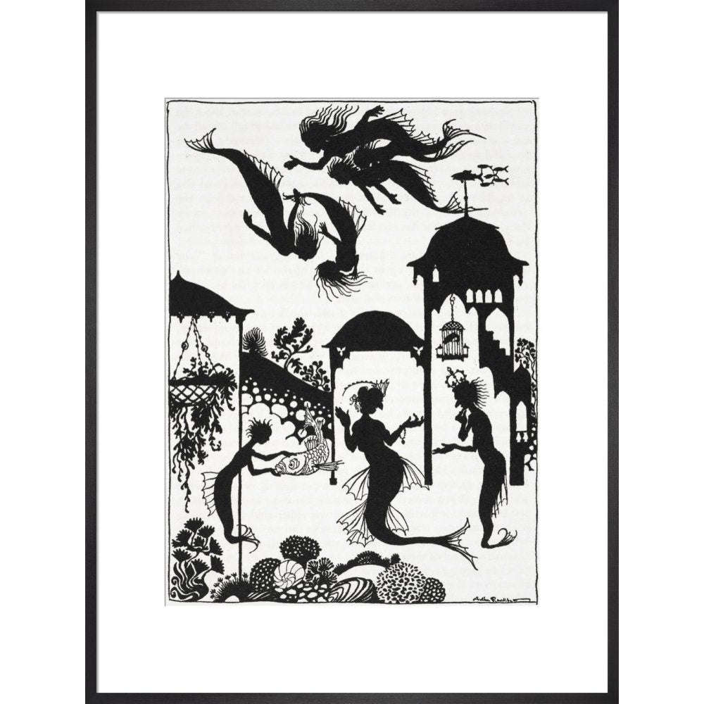 The Little Mermaid print in black frame