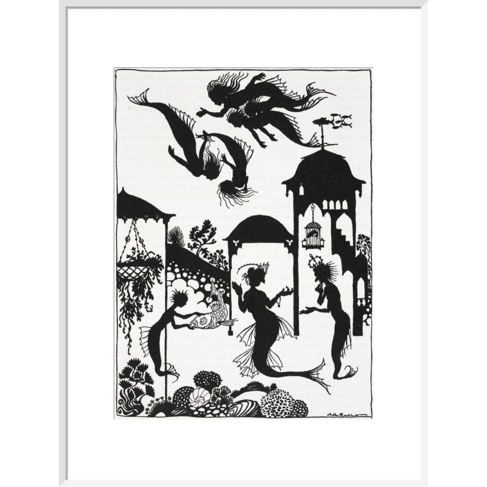 The Little Mermaid print in white frame
