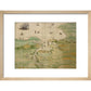 Map of Falmouth Haven print in natural frame