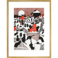 A black cat holiday print
