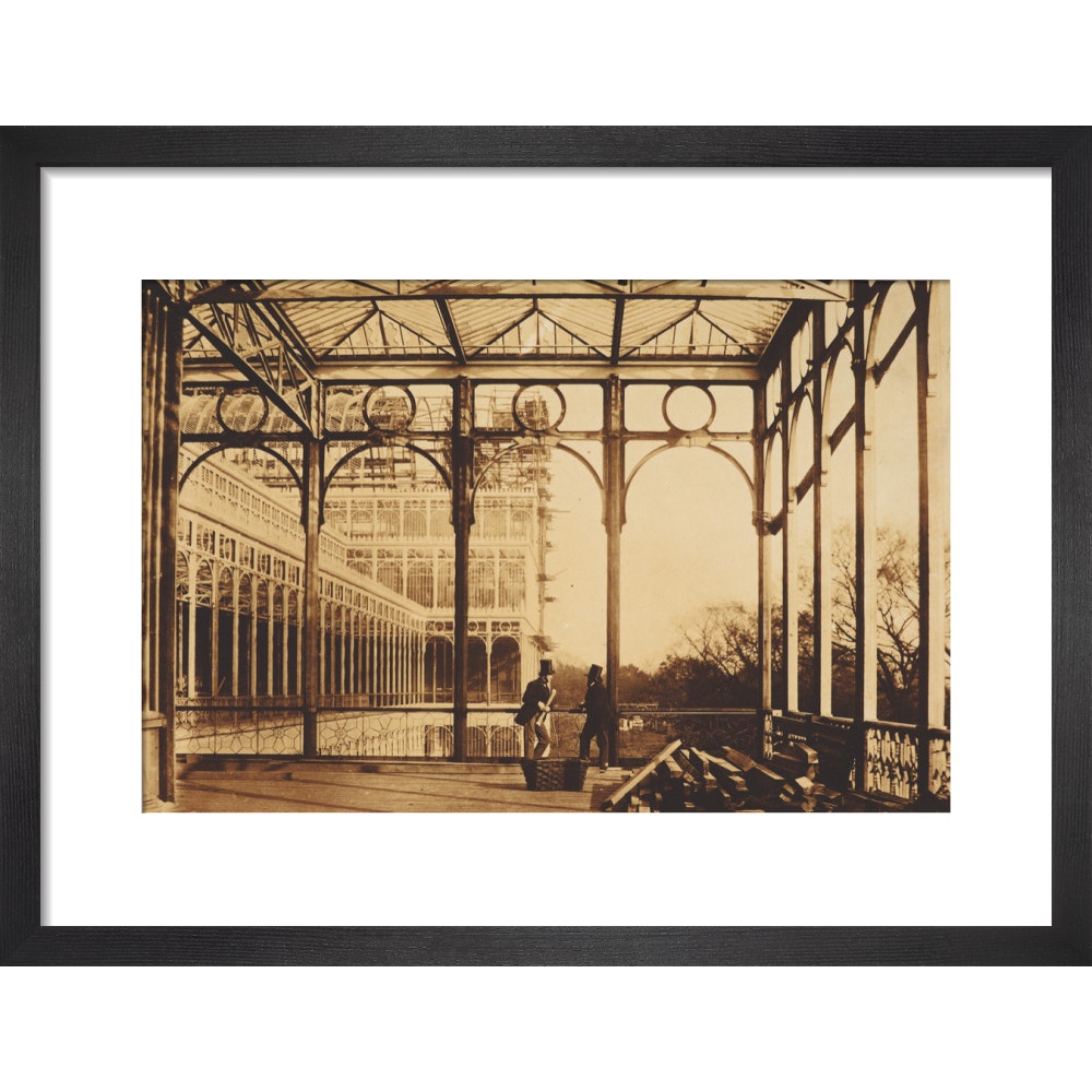 The open Colonnade at the Crystal Palace print in black frame