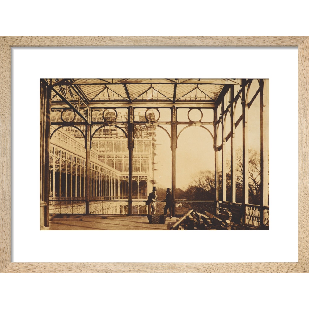 The open Colonnade at the Crystal Palace print in natural frame