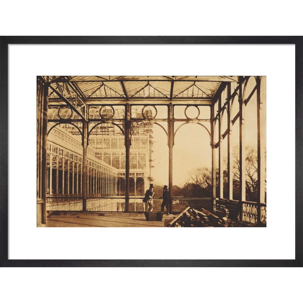 The open Colonnade at the Crystal Palace print in black frame