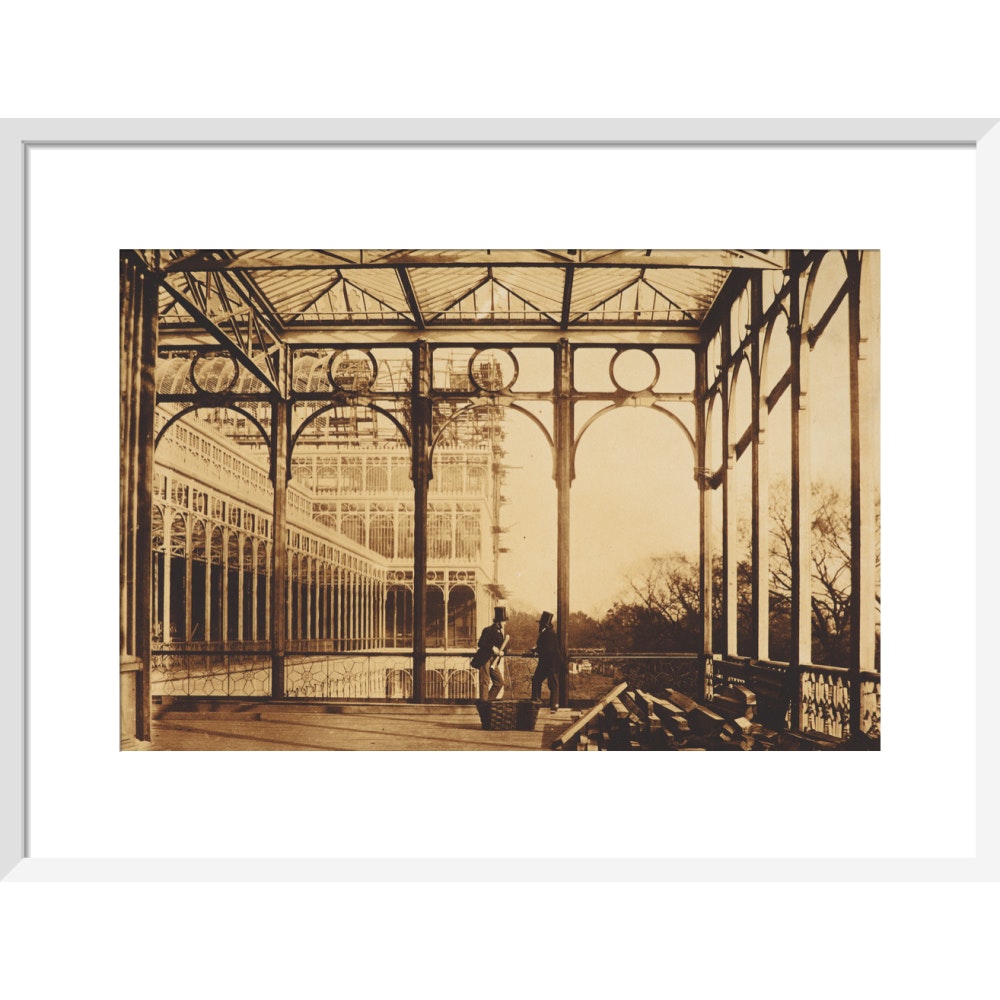 The open Colonnade at the Crystal Palace print in white frame