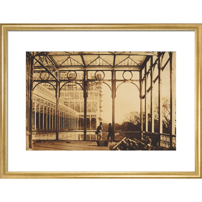 The open Colonnade at the Crystal Palace print in gold frame