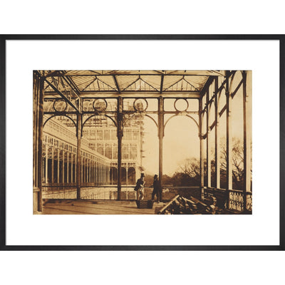The open Colonnade at the Crystal Palace print in black frame