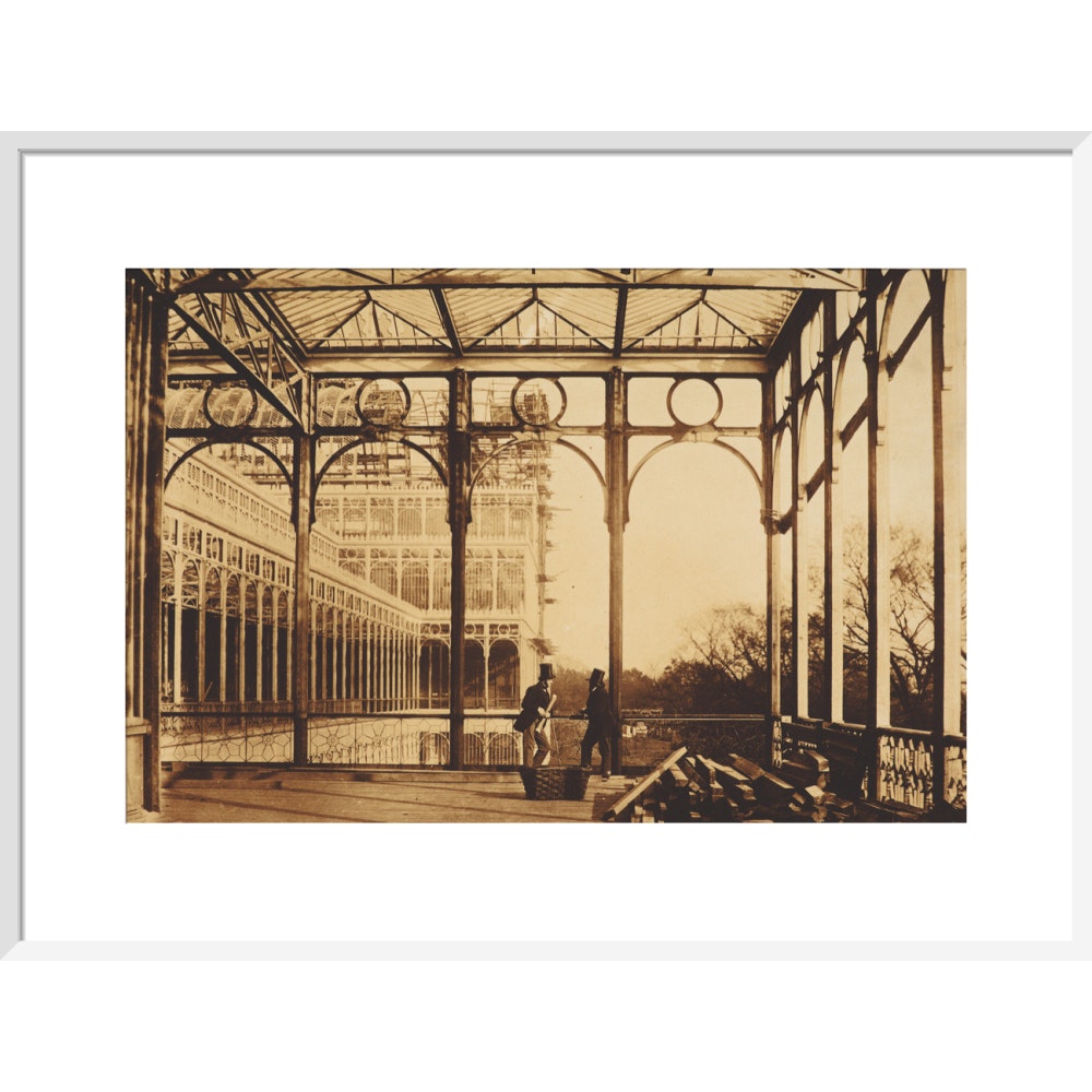 The open Colonnade at the Crystal Palace print in white frame
