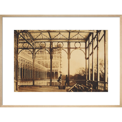 The open Colonnade at the Crystal Palace print in natural frame