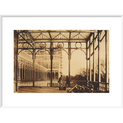 The open Colonnade at the Crystal Palace print in white frame