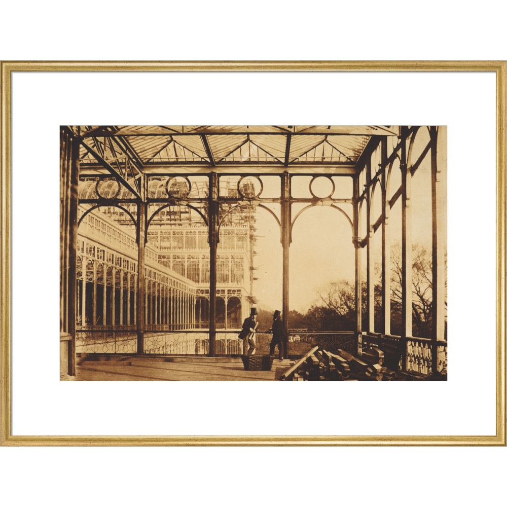 The open Colonnade at the Crystal Palace print in gold frame