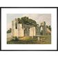 View of the Ruins of St Mary's Abbey print in black frame