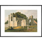 View of the Ruins of St Mary's Abbey print in black frame