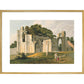 View of the Ruins of St Mary's Abbey print in gold frame
