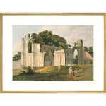 View of the Ruins of St Mary's Abbey print in gold frame