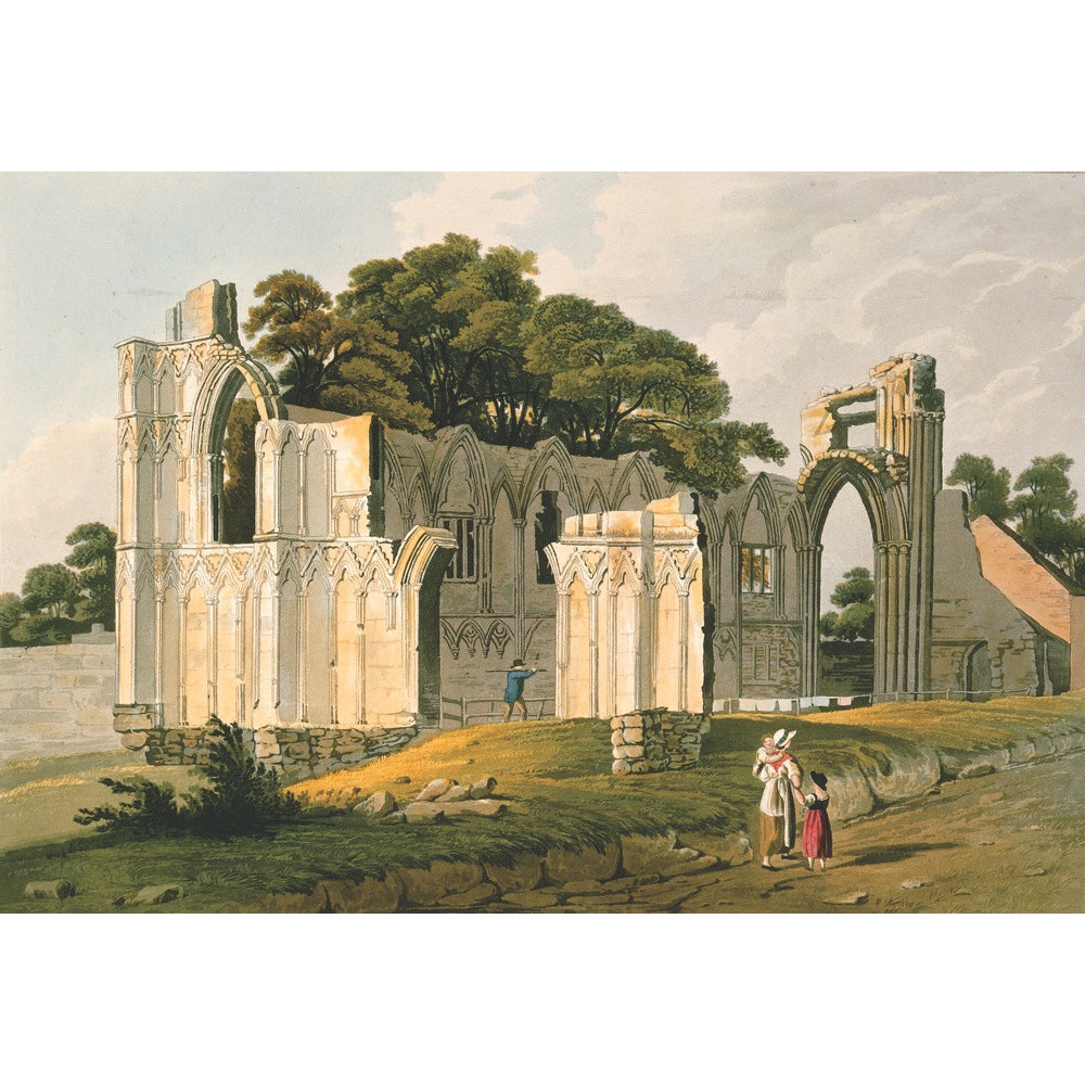 View of the Ruins of St Mary's Abbey print