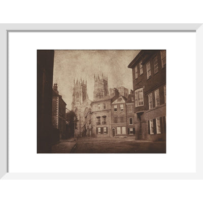 York Minster from Lop Lane print in white frame