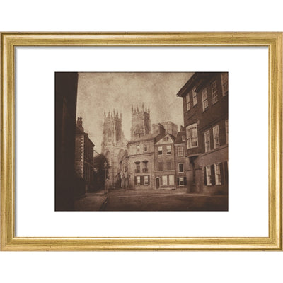 York Minster from Lop Lane print in gold frame
