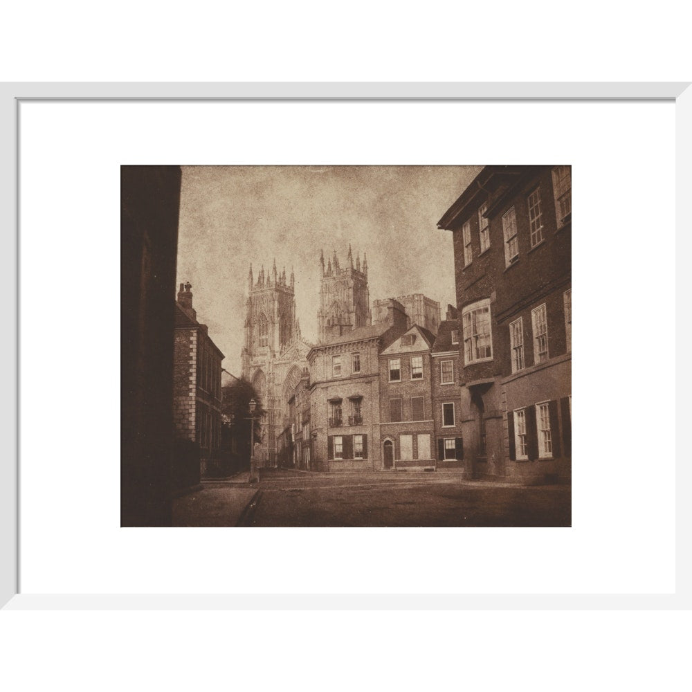 York Minster from Lop Lane print in white frame