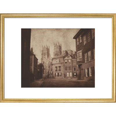 York Minster from Lop Lane print in gold frame