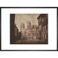 York Minster from Lop Lane print in black frame