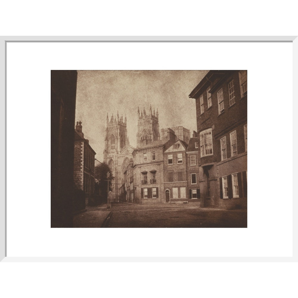 York Minster from Lop Lane print in white frame
