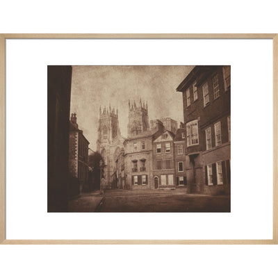 York Minster from Lop Lane print in natural frame