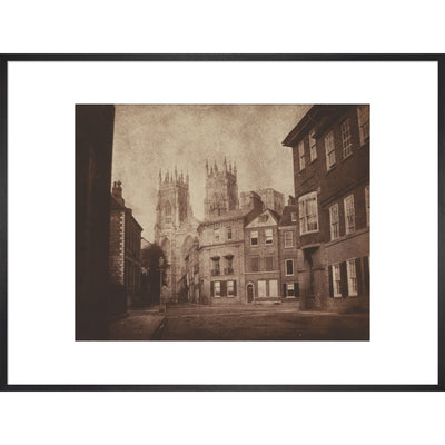 York Minster from Lop Lane print in black frame