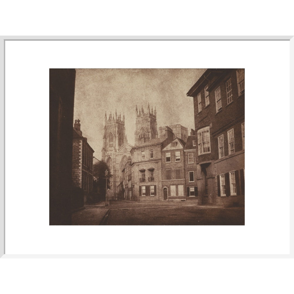 York Minster from Lop Lane print in white frame