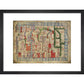 Hardyng's Map of Scotland print in black frame