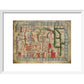 Hardyng's Map of Scotland print in white frame