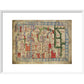 Hardyng's Map of Scotland print in white frame