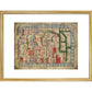 Hardyng's Map of Scotland print in gold frame