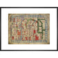 Hardyng's Map of Scotland print in black frame