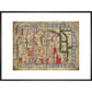 Hardyng's Map of Scotland print in black frame