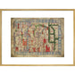 Hardyng's Map of Scotland print in gold frame