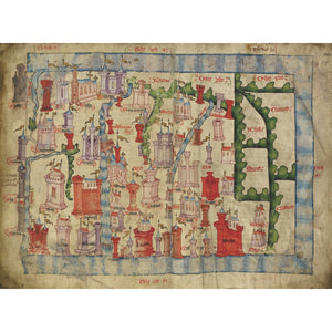 Hardyng's Map of Scotland print