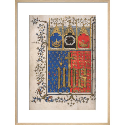 Frontispiece to Letter to King Richard print in natural frame