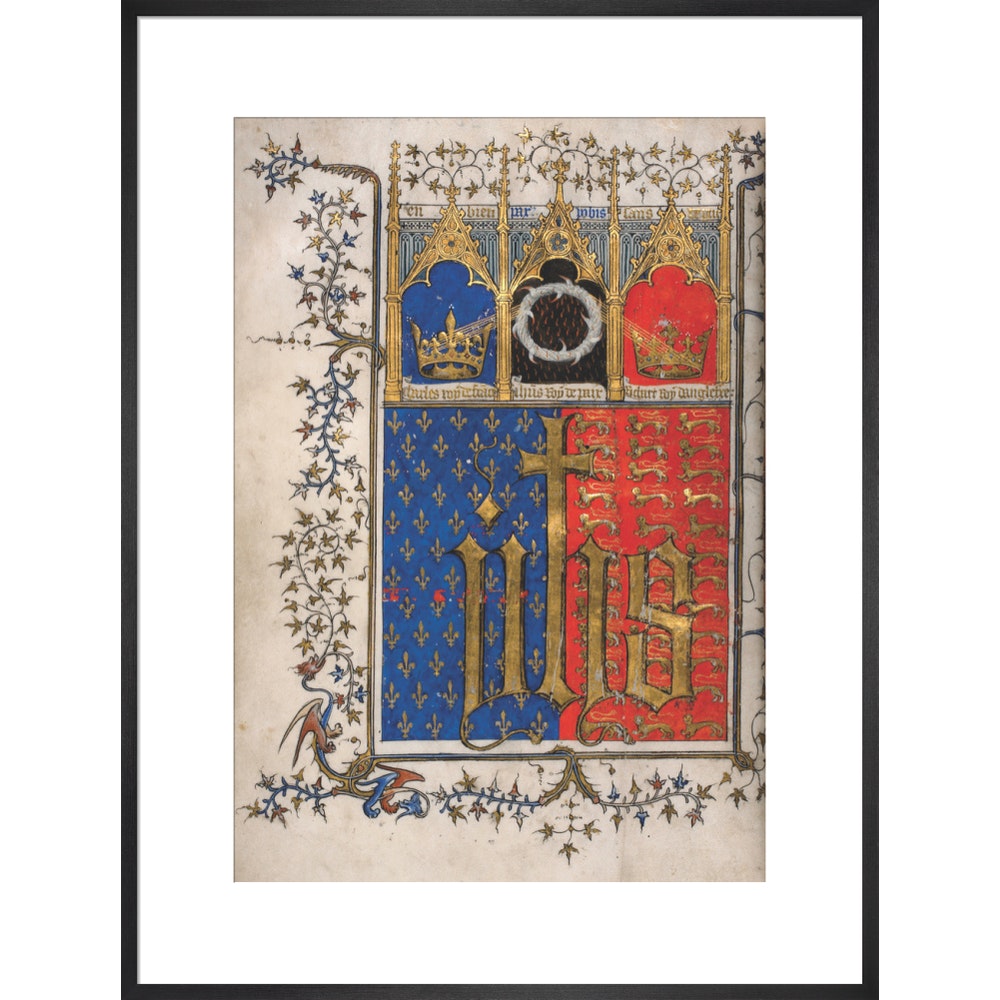 Frontispiece to Letter to King Richard print in black frame