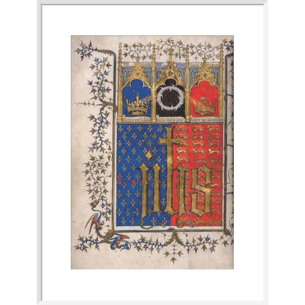 Frontispiece to Letter to King Richard print in white frame