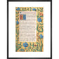 Book of Hours print in black frame