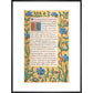 Book of Hours print in black frame