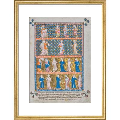 The Holy Kinship print in gold frame
