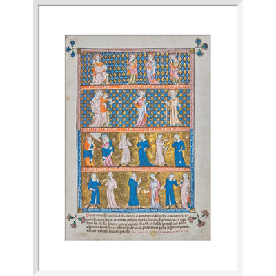 The Holy Kinship print in white frame