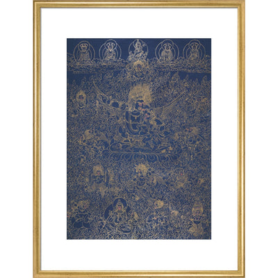 Painting of Garuda print in gold frame