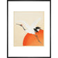 Flying Crane print in black frame